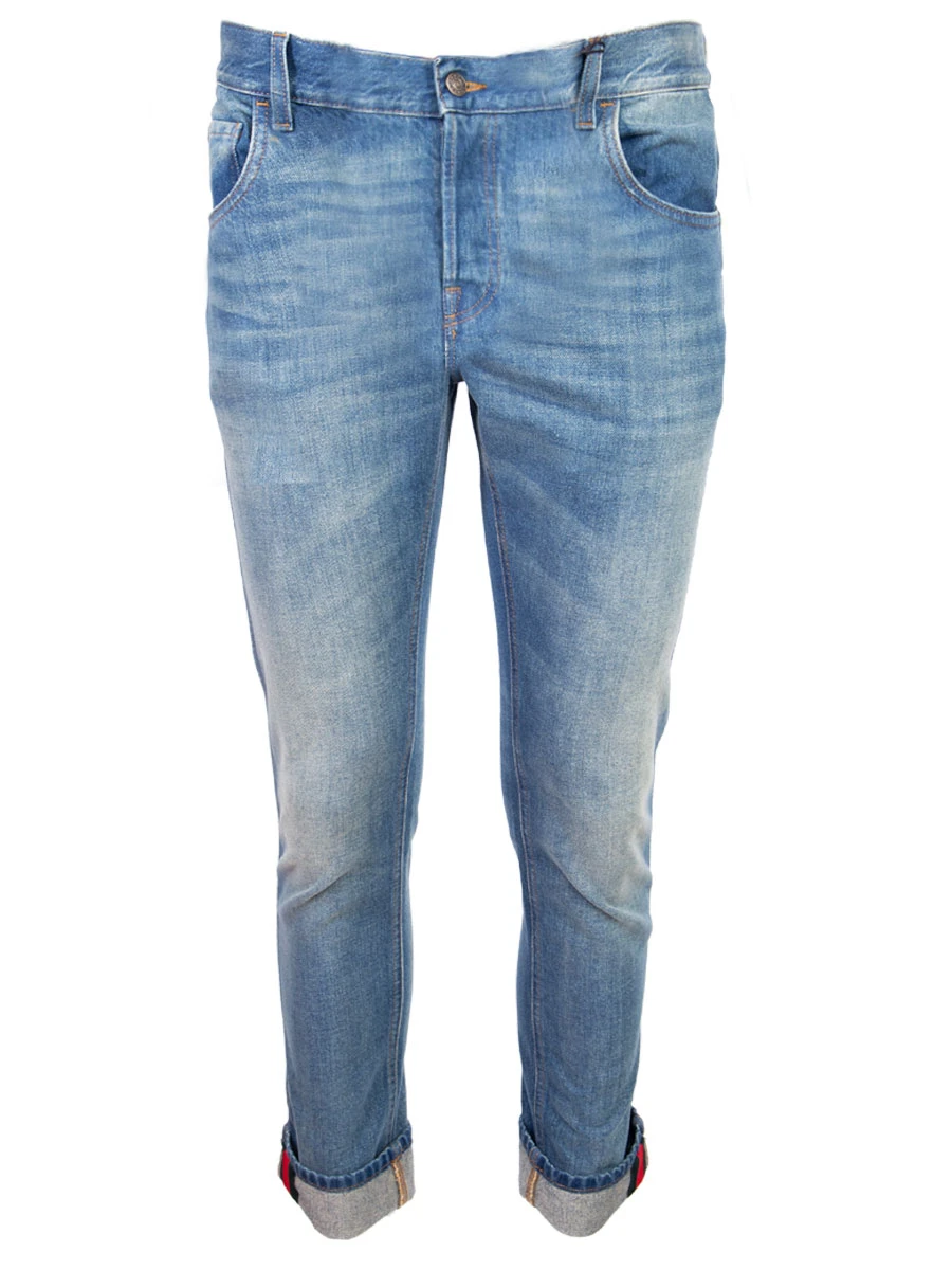 Джинсы с потертостями