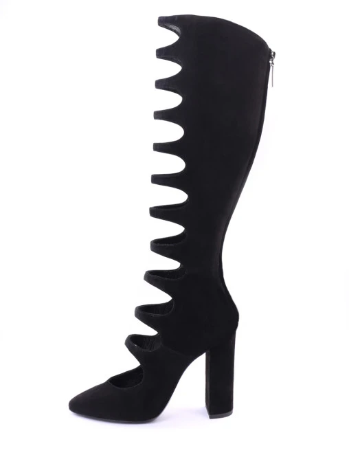 Замшевые сапоги SAINT LAURENT
