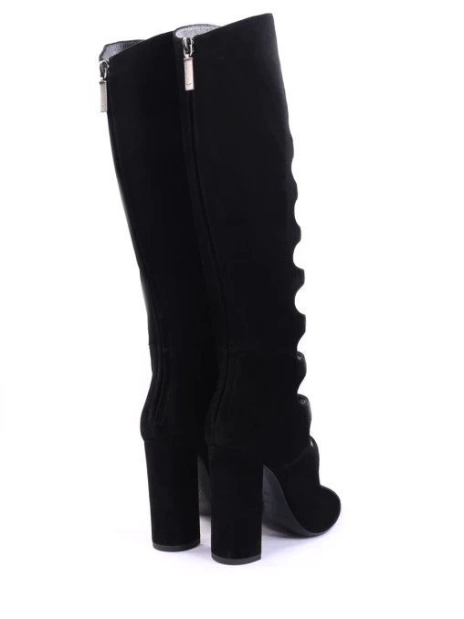Замшевые сапоги SAINT LAURENT