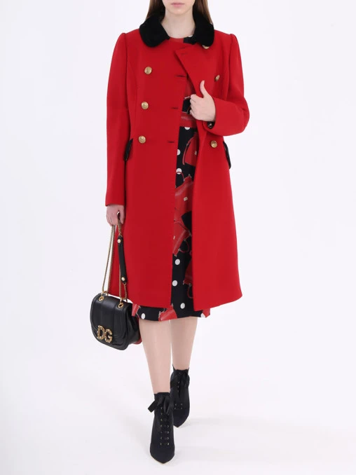 Двубортное пальто из шерсти DOLCE & GABBANA