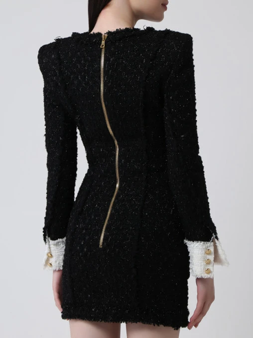 Твидовое платье-мини BALMAIN
