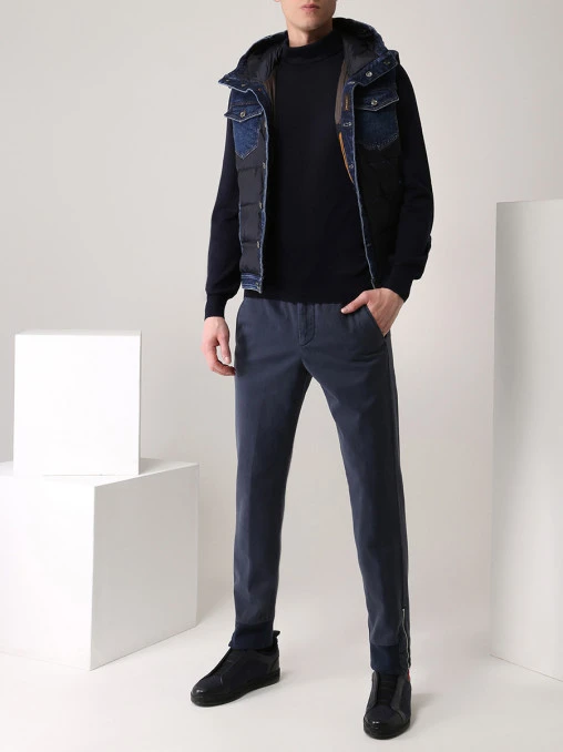 Джоггеры из лиоцелла и хлопка KITON