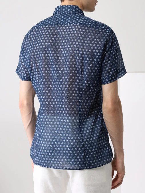 Рубашка Slim Fit хлопковая CORTIGIANI