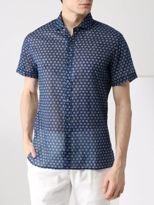 Рубашка Slim Fit хлопковая CORTIGIANI
