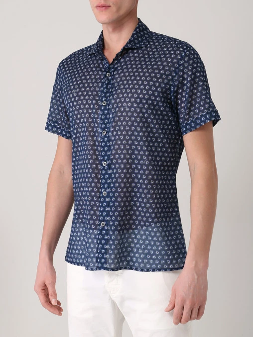 Рубашка Slim Fit хлопковая CORTIGIANI