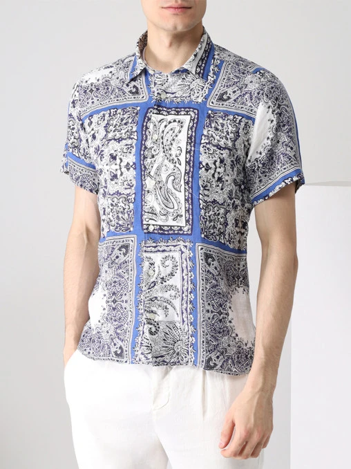 Рубашка Regular Fit льняная ETRO