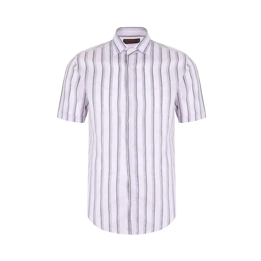 Рубашка Slim Fit из хлопка и шелка