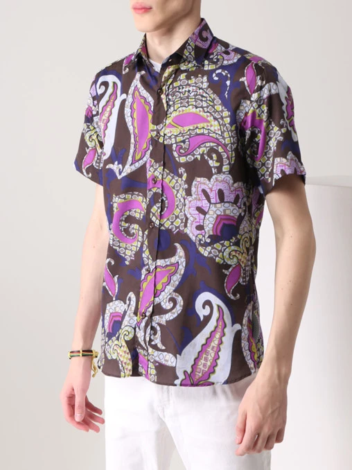 Рубашка хлопковая Slim Fit ETRO