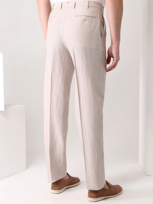 Брюки из шерсти и льна BRIONI