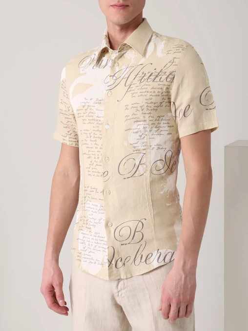 Рубашка Slim Fit льняная ICEBERG