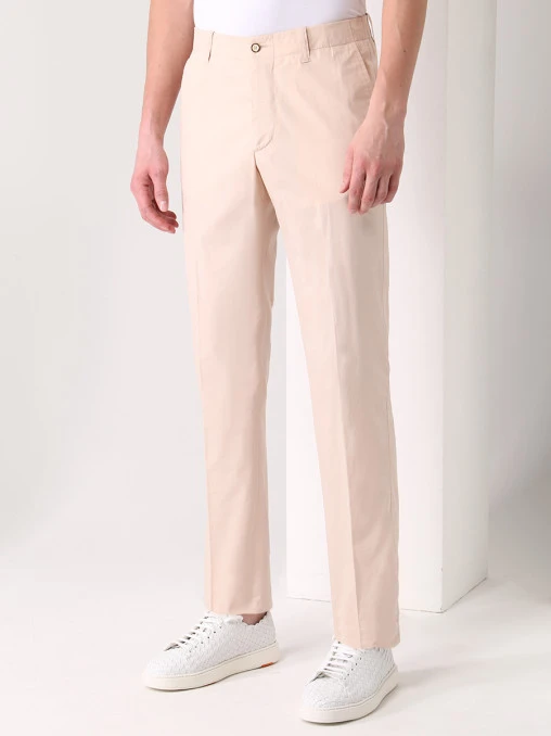 Брюки из хлопка и шелка CORNELIANI