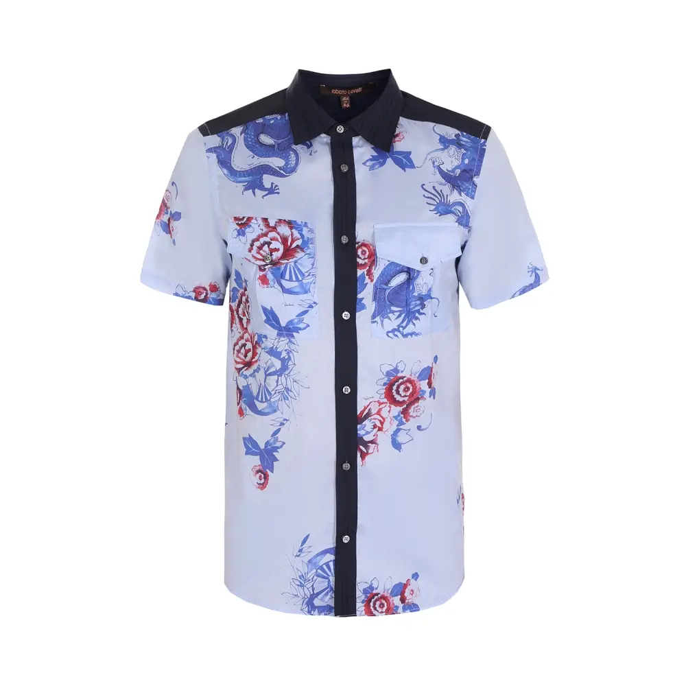 Рубашка Slim fit хлопковая