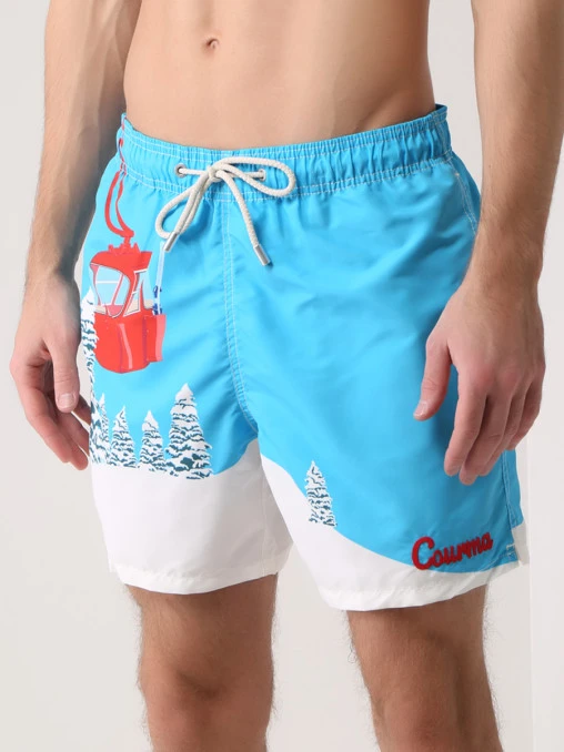 Шорты плавательные с принтом MC2 SAINT BARTH