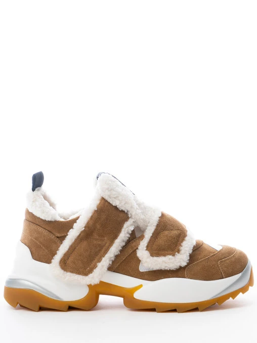 Кроссовки замшевые на меху SERGIO ROSSI