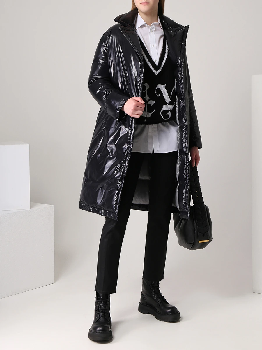 Пуховик двубортный