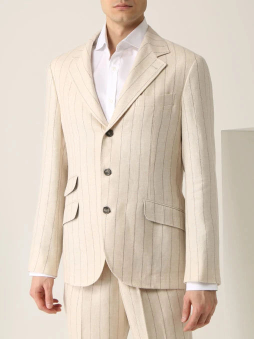 Костюм изо льна и шерсти BRUNELLO CUCINELLI