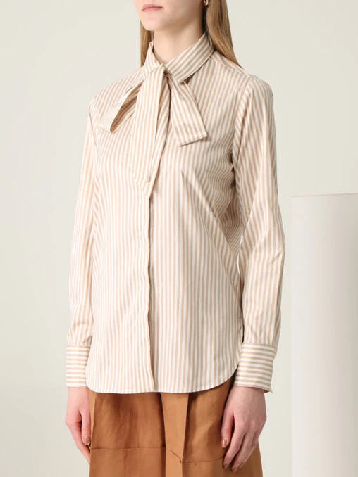 Рубашка шелковая в полоску KITON