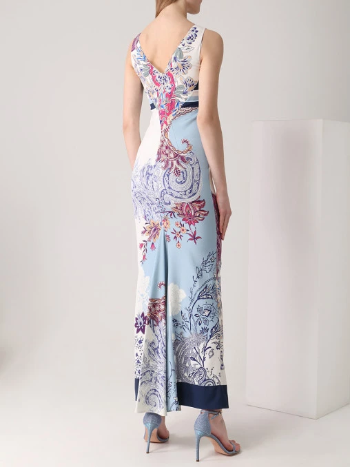 Платье из вискозы с принтом ETRO