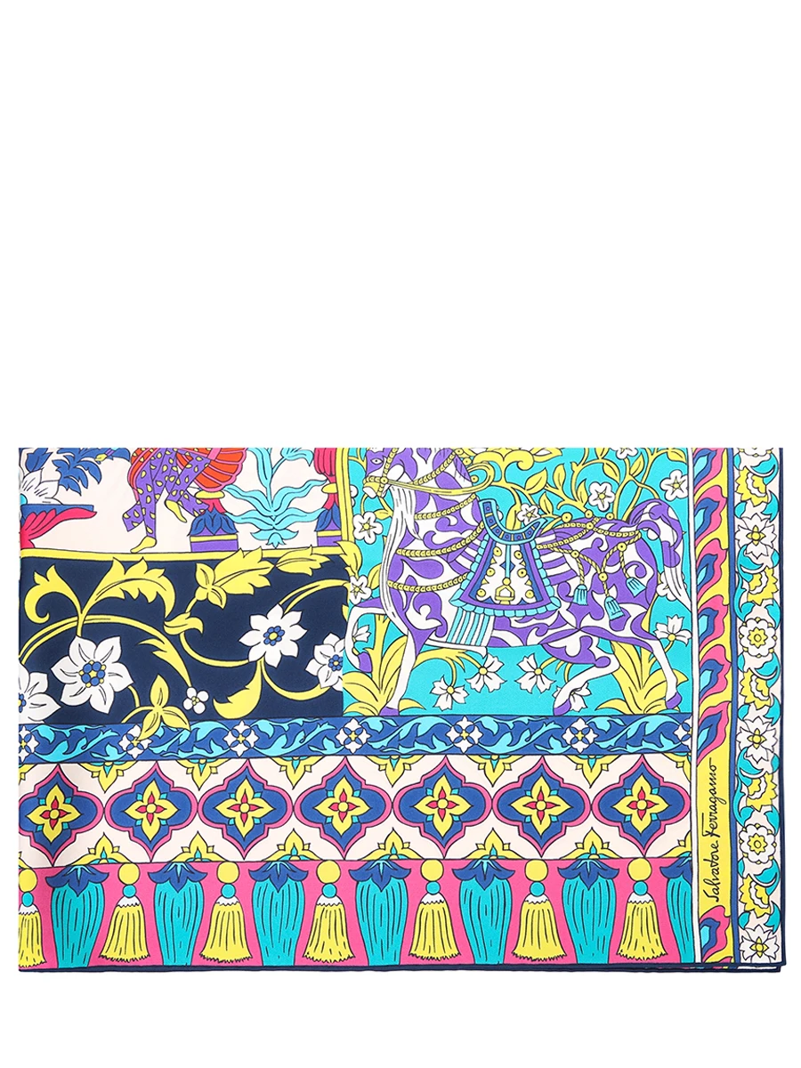 Платок шелковый с принтом