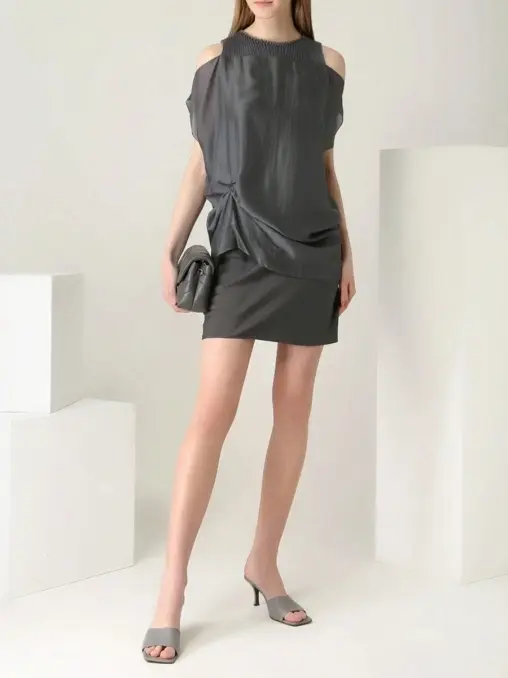 Платье шелковое BRUNELLO CUCINELLI