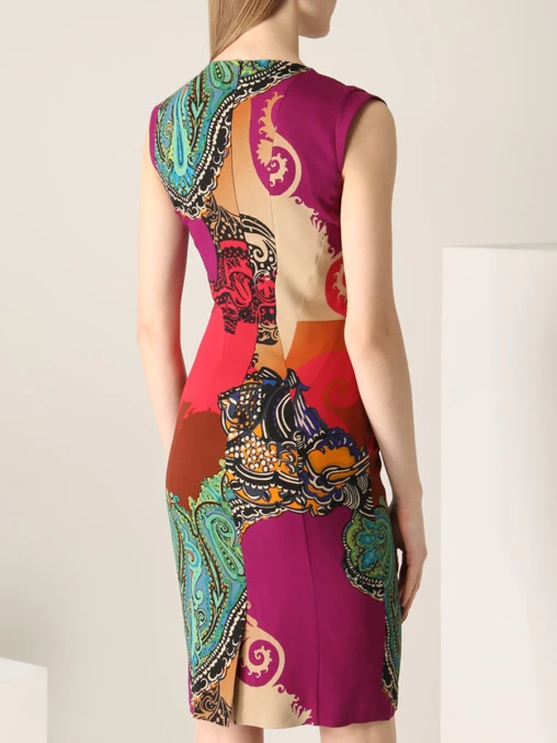 Платье из вискозы с принтом ETRO