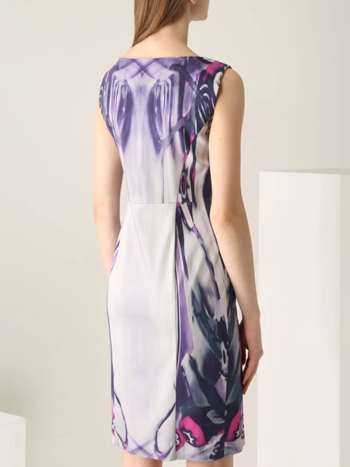 Платье хлопковое с принтом ALBERTA FERRETTI