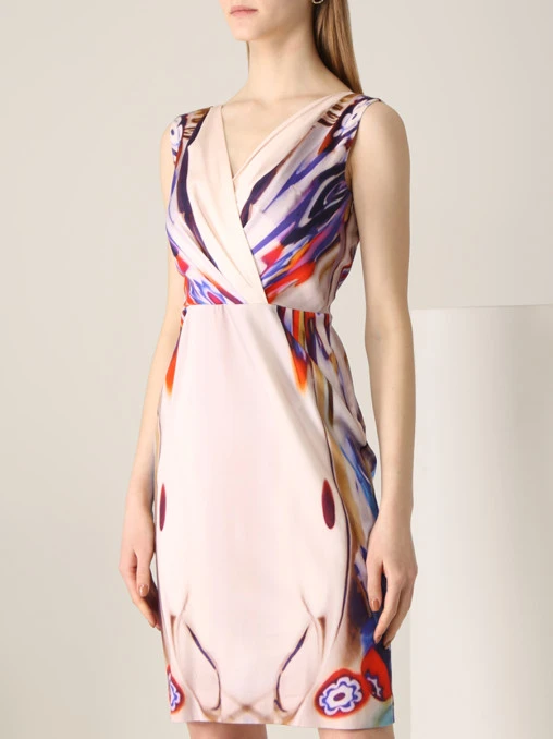 Платье хлопковое с принтом ALBERTA FERRETTI
