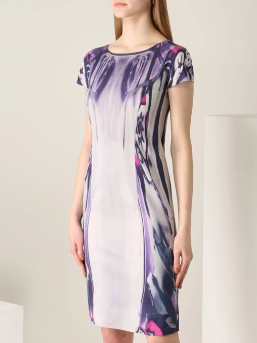 Платье хлопковое с принтом ALBERTA FERRETTI