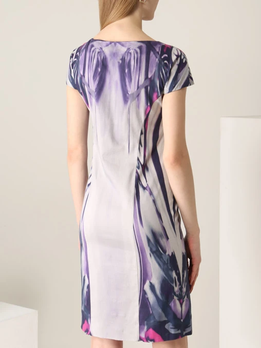 Платье хлопковое с принтом ALBERTA FERRETTI