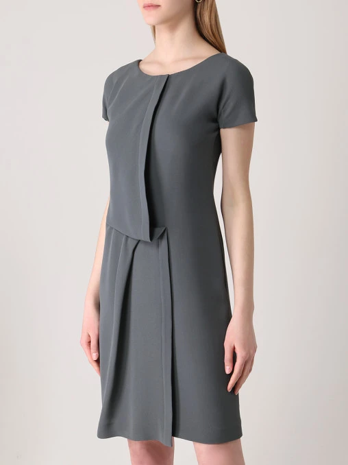 Платье шелковое с драпировкой BRIONI