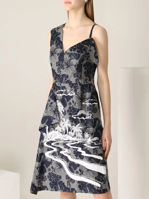 Платье с принтом STELLA MCCARTNEY