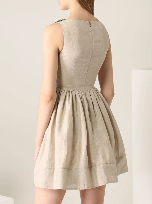 Платье льняное с декором RED VALENTINO