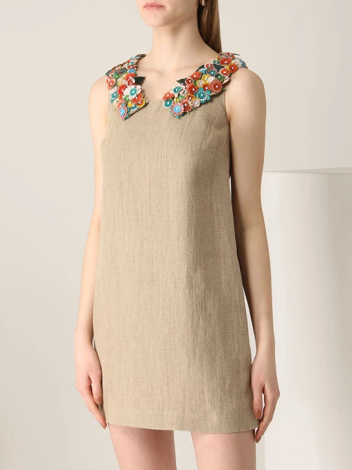 Платье льняное с декором RED VALENTINO