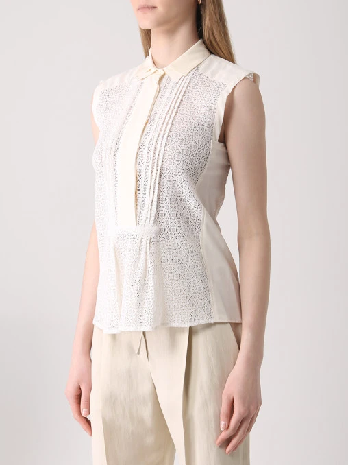 Блуза хлопковая кружевная ETRO