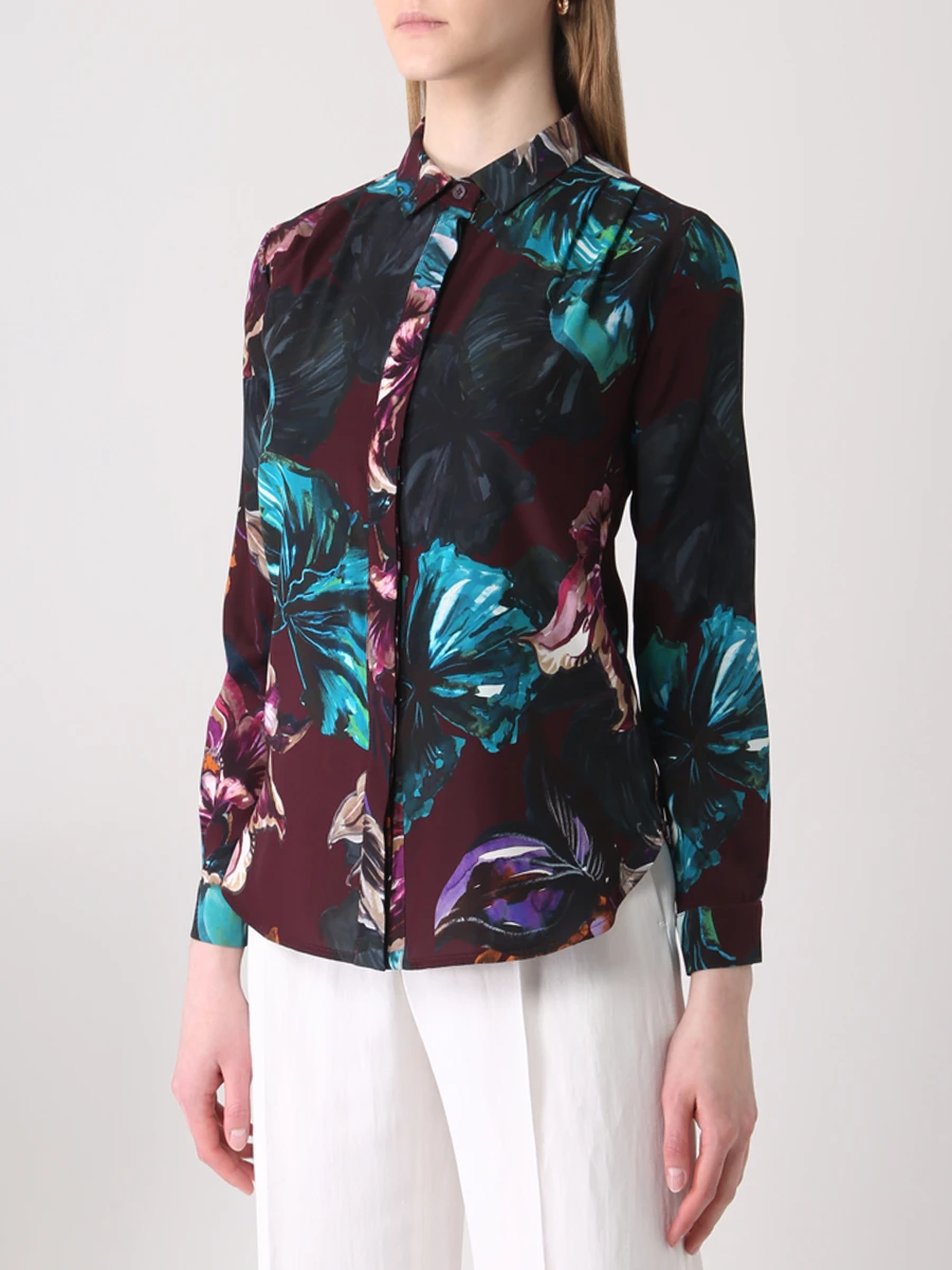 Блуза шелковая с принтом