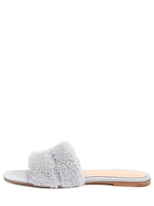 Шлепанцы кожаные Ribbon Cortina GIANVITO ROSSI
