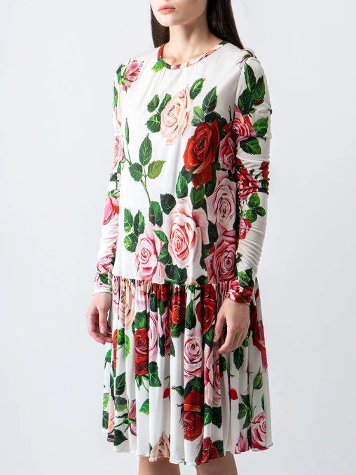 Платье из вискозы DOLCE & GABBANA