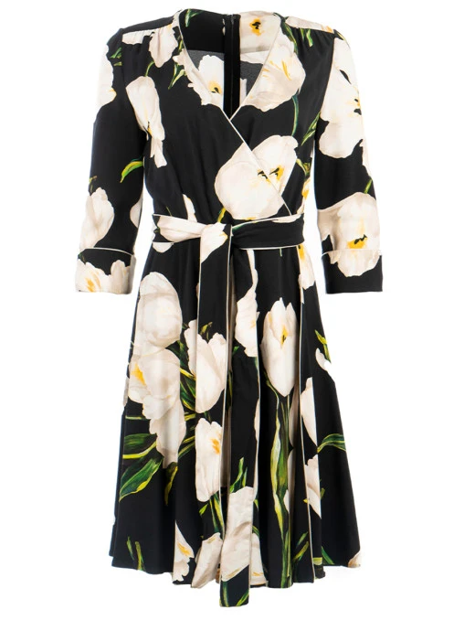 Платье с принтом DOLCE & GABBANA