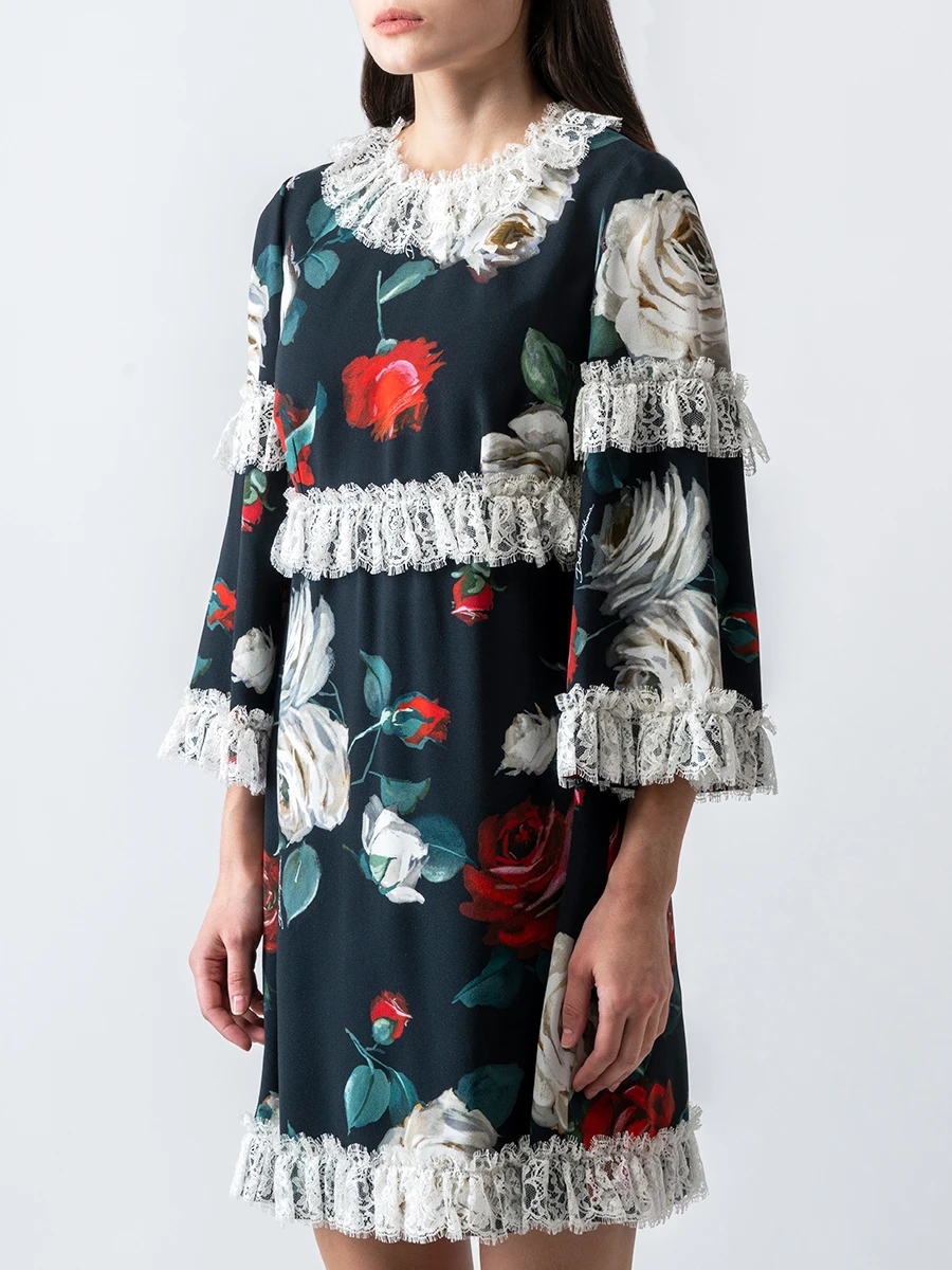 Платье из вискозы с цветочным принтом