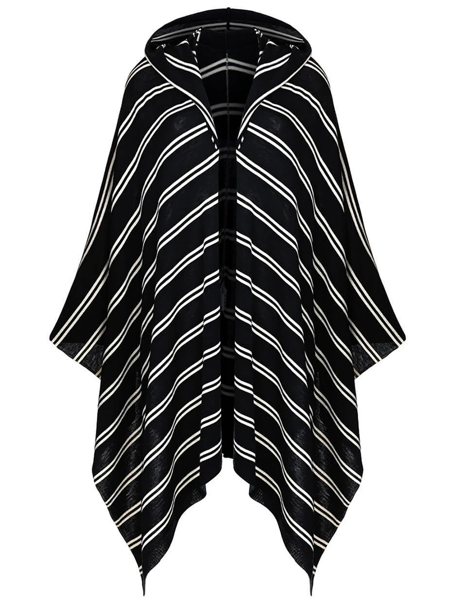 Накидка шерстяная в полоску