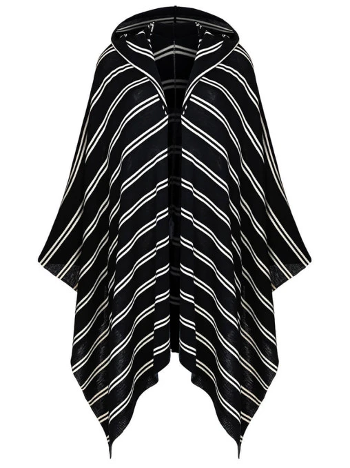 Накидка шерстяная в полоску FREE AGE