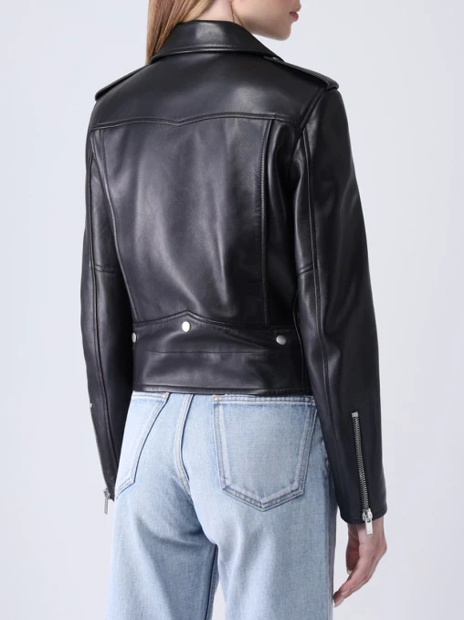 Куртка-косуха кожаная SAINT LAURENT