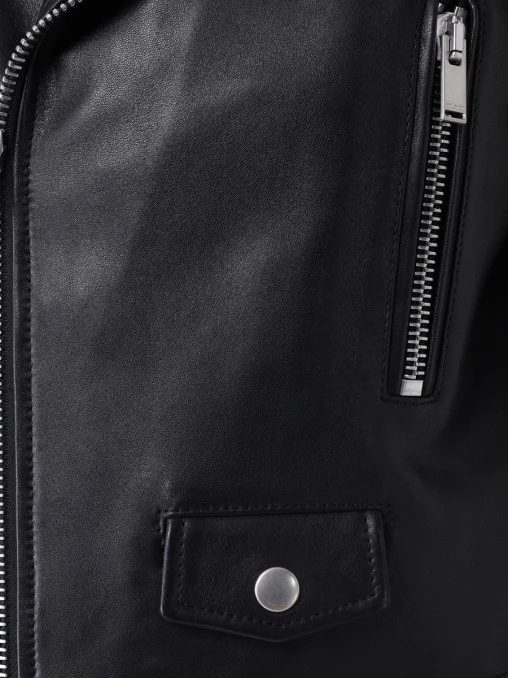 Куртка-косуха кожаная SAINT LAURENT