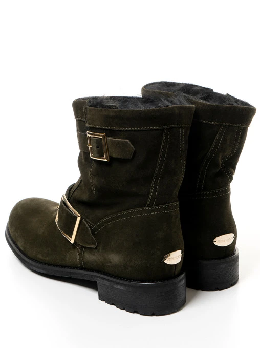 Полусапоги замшевые на меху JIMMY CHOO