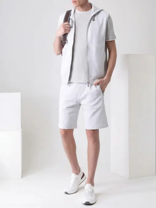 Футболка из шелка и хлопка BRUNELLO CUCINELLI