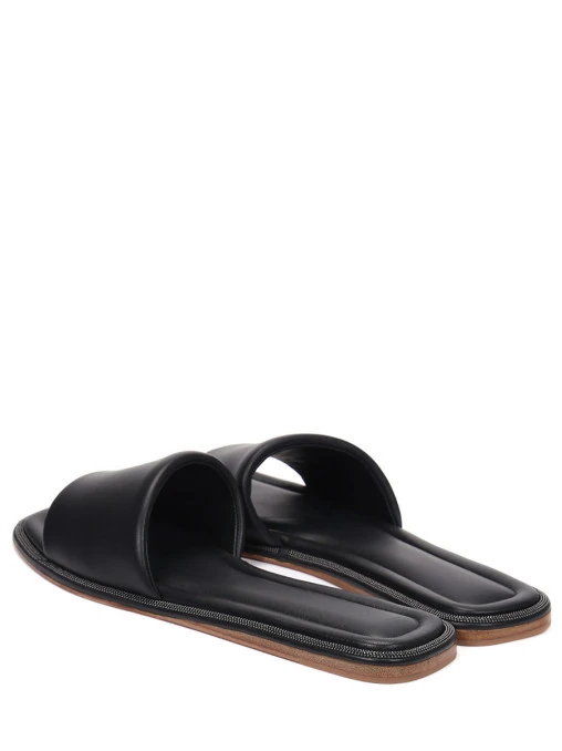Шлепанцы кожаные BRUNELLO CUCINELLI