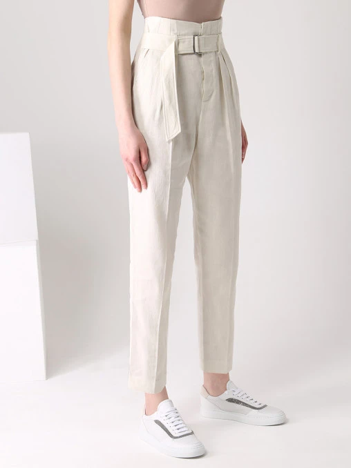 Брюки льняные BRUNELLO CUCINELLI