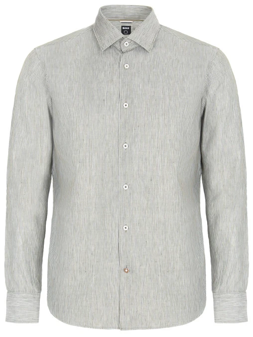 Рубашка Regular Fit изо льна и лиоцелла BOSS