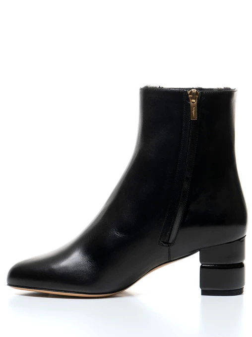 Ботильоны кожаные на меху S.FERRAGAMO