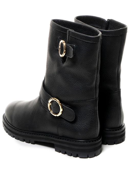 Полусапоги кожаные на меху S.FERRAGAMO